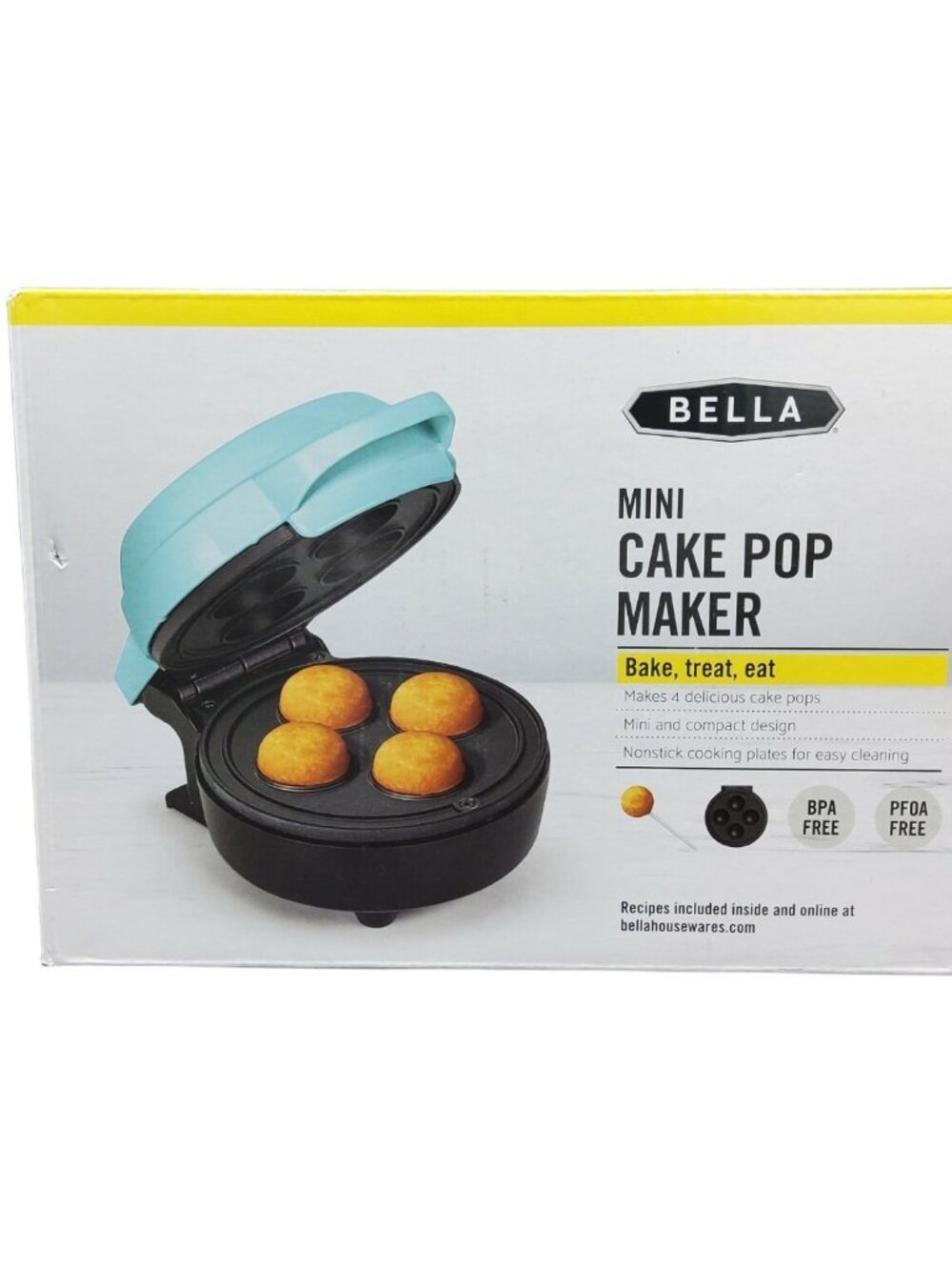 Bella Mini Cake Pop Maker Blue Nonstick Compact Electric 350W New GH-6201P
